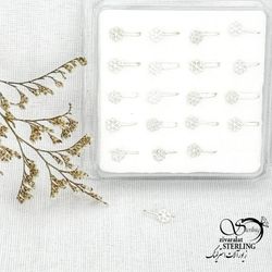 پیرسینگ بینی فیک طرح گل عیار925 کد 15037