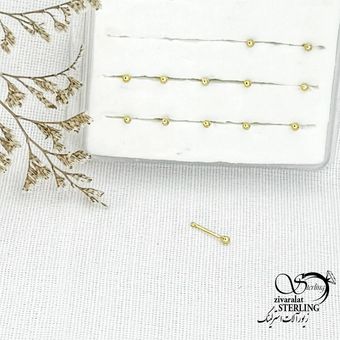 پیرسینگ بینی طلایی نقره ایتالیا کد 15041