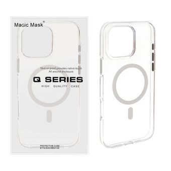قاب اورجینال Magic Mask پشت سخت شفاف MagSafe مدل Apple iPhone 16 Pro Max (پک دار)