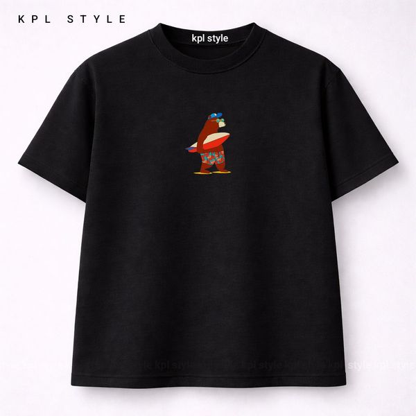 تیشرت باکسی 100٪ پنبه موج سوار | تنفس‌پذیر | کد 1443