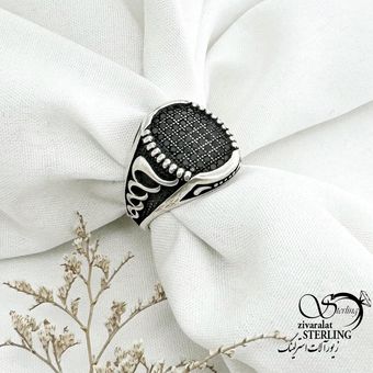 انگشتر ترک مردانه نقره 925 عیار کد 15225