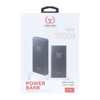 پاور بانک فست شارژ یوشیتا YP-001 PD 30W ظرفیت 20000 میلی آمپر ساعت