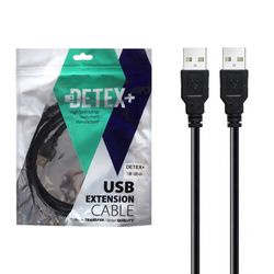 کابل 1.5 متری DETEX+ USB - مشکی