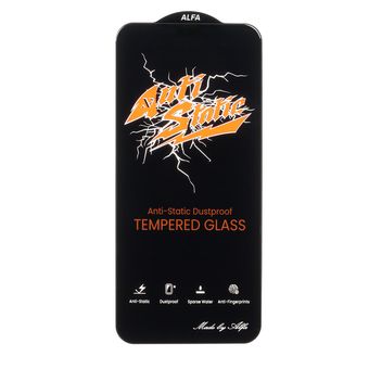 محافظ صفحه نمایش شیشه ای Full Cover Anti Static ALFA مدل Apple iPhone 11 Pro / iPhone XS / iPhone X