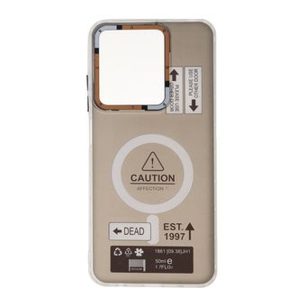 قاب Caution دور مات طرح مگ سیف برای گوشی شیائومی Redmi A5 / Poco C71
