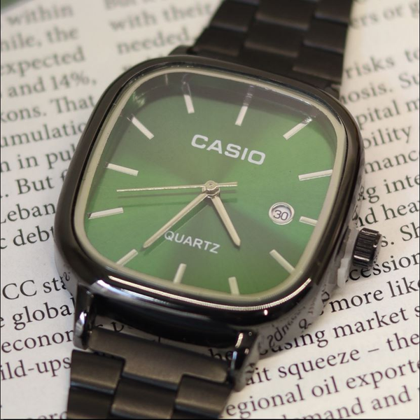 ساعت کاسیو الد مانی سبز بند مشکی
