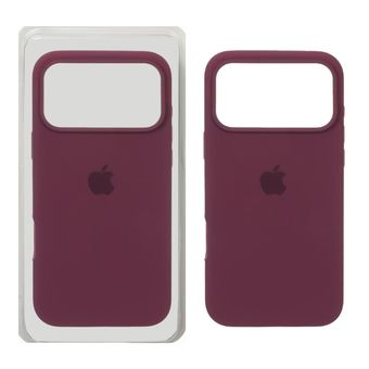 قاب سیلیکونی پاک کنی اورجینال Master Quality مدل Apple iPhone 17 Pro Max - زرشکی
