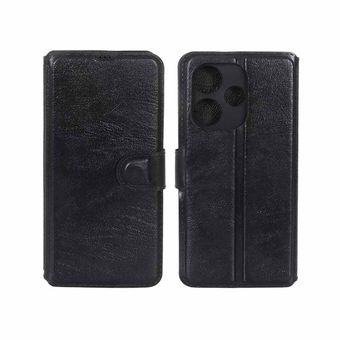 کیف موبایل چرمی مگنتی محافظ لنزدار Xiaomi Redmi 13X / Redmi 13 4G / Poco M6 4G - مشکی