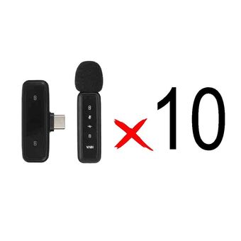 میکروفون بی سیم VABI Type-C مدل MI-4 - مشکی (بسته 10 عددی )