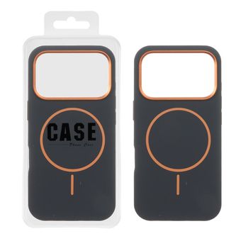 قاب سیلیکونی پاک کنی اورجینال درجه یک MagSafe لنز فلزی Apple iPhone 17 Pro - خاکستری