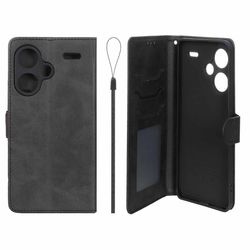 کیف موبایل مگنتی درجه یک داخل خز MNC Plus مدل Xiaomi Redmi Note 13 Pro Plus 5G - مشکی