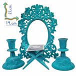 آینه و شمعدان نگار مخمل 18 عدد در کارتن