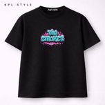 تیشرت باکسی 100٪ پنبه با طرح Crash | تنفس‌پذیر | کد 1471