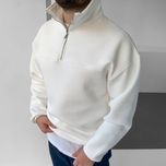 نیم زیپ بیسیک سفید