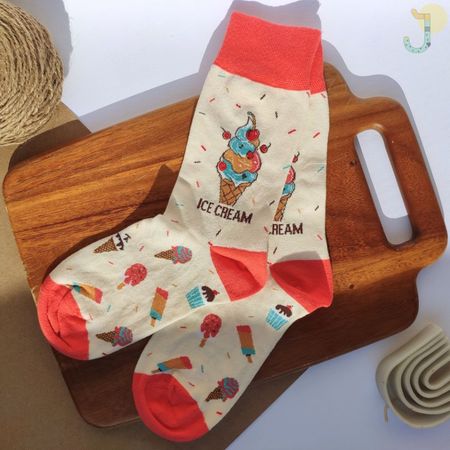 جوراب ساقدار یونیسکس طرح بستنی برند ترک SOCKY WOCKY