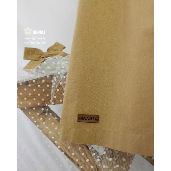 پیراهن دخترانه مُروا رنگ عسلی