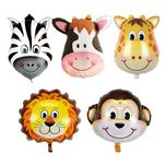 بادکنک فویلی مدل سر حیوانات جنگل مجموعه 5 عددی