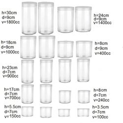 بانکه مدل استوانه ای کد 19000 مجموعه 20 عددی با درب پلاستیکی