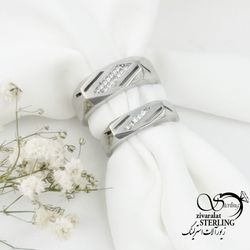 حلقه ست نقره عیار925 نگین اتمی کد 16048