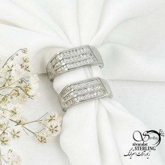 حلقه ست نقره دو بعدی عیار925 کد 16295