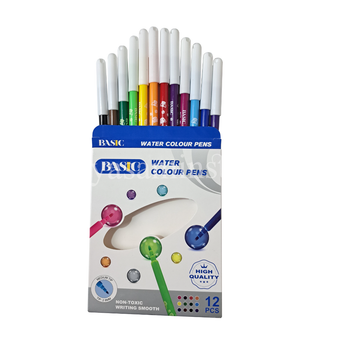ماژیک رنگ آمیزی آبرنگی 12 رنگ بیسیک water colour pens