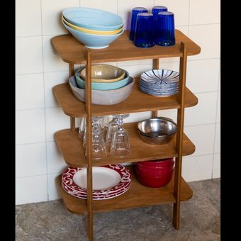 استند چوبی چهار طبقه