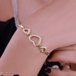 دستبند شیک طرح قلب رنگ ثابت