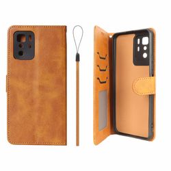 کیف موبایل مگنتی درجه یک داخل خز MNC Plus مدل Xiaomi Redmi Note 10 Pro 5G / Poco X3 GT - عسلی