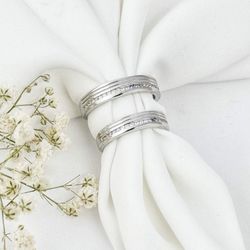 حلقه ست نقره ساده و کلاسیک عیار925 کد 16309