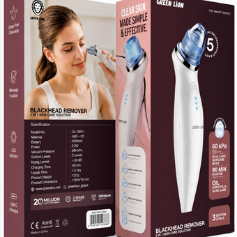 دستگاه پاک کننده جوش سرسیاه گرین لاین مدل 5 کاره Blackhead Remover