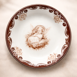 نلبکی چینی تقدیس گل یونا قهوه ای