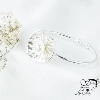 دستبند النگویی روکش نقره کد 16356