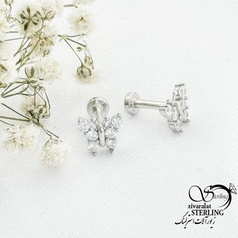 پیرسینگ نقره 925 عیار مناسب لب کد 16370