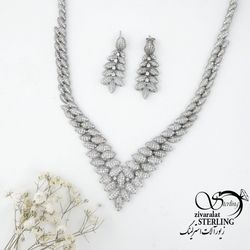 سرویس نقره 925 عیار جواهری کد 16457