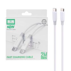 کابل شارژ فست 2 متری Earldom Type-C To Type-C مدل EC-156C 60W - سفید