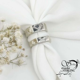 حلقه ست نگین دار با نقره 925 عیار کد 16529