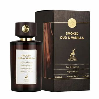 ادکلن اسموک عود وانیلا عود الحمرا Maison Alhambra Smoked Oud & Vanilla for Unisex Eau de Parfum Spray 3.4 Ounce / 100 ml