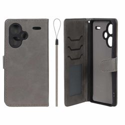 کیف موبایل مگنتی درجه یک داخل خز MNC Plus مدل Xiaomi Redmi Note 13 Pro Plus 5G - خاکستری