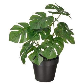 گل و گلدان مصنوعی ایکیا سری FEJKA green leaf
