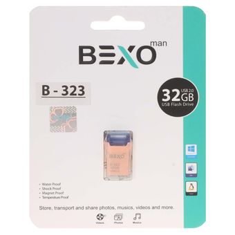 BEXO B-323 USB2.0 Flash Memory - 32GB (گارانتی داده پردازی آواتک) رزگلد