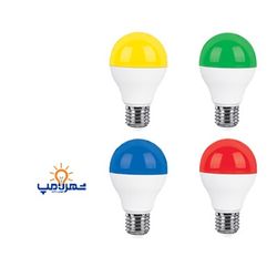 لامپ LED حبابی 9وات  E27رنگی