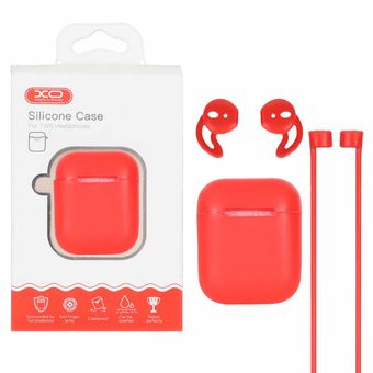 کاور ایرپاد سیلیکونی XO مدل Apple Airpods 1 / 2 - قرمز (پک دار)