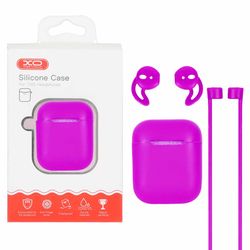 کاور ایرپاد سیلیکونی XO مدل Apple Airpods 1 / 2 - بنفش (پک دار)