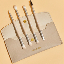 ست براش چشم چهار عددی با کیف شیگلم SHEGLAM Glam 101 Eye Essentials Brush Set With Bag