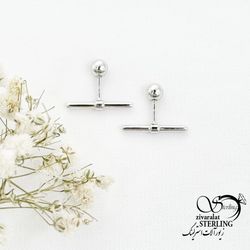 پیرسینگ گوش نقره طرح کلاسیک کد 16867