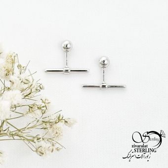 پیرسینگ گوش نقره طرح کلاسیک کد 16867