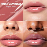 رژ لب استیکی حجم دهنده شیگلم  لیپ پلامپر  pink flamingo
