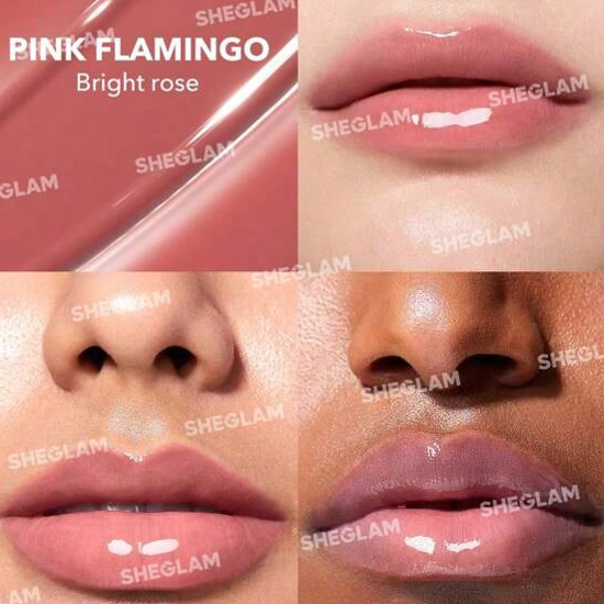 رژ لب استیکی حجم دهنده شیگلم  لیپ پلامپر  pink flamingo