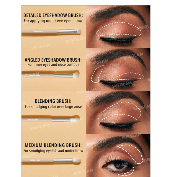 ست براش چشم بادوام شیگلم SHEGLAM 101 EYE ESSENTIALS BRUSH SET