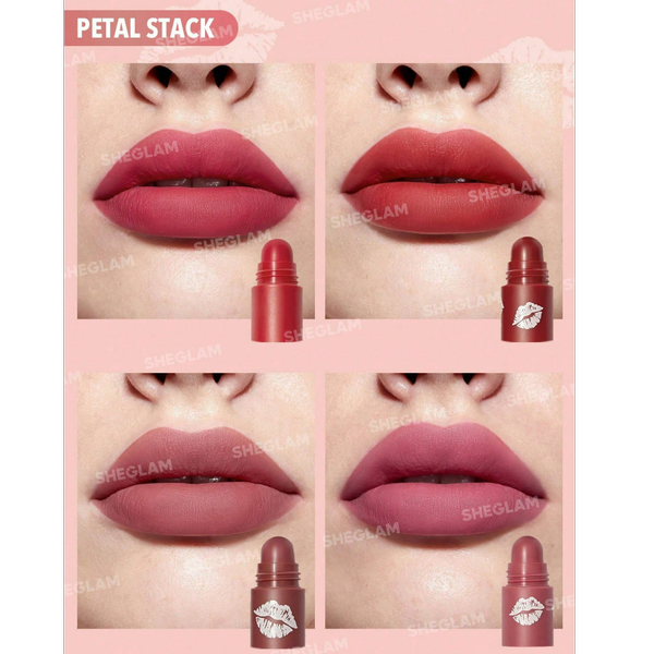 رژ لب جامد 4 طبقه شیگلم | SHEGLAM Multi-Layer Lipstick Stack